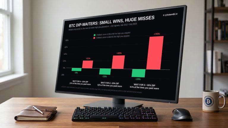 Chờ đợi mức giảm Bitcoin 30% đã phản tác dụng trong 61% trường hợp được thử nghiệm