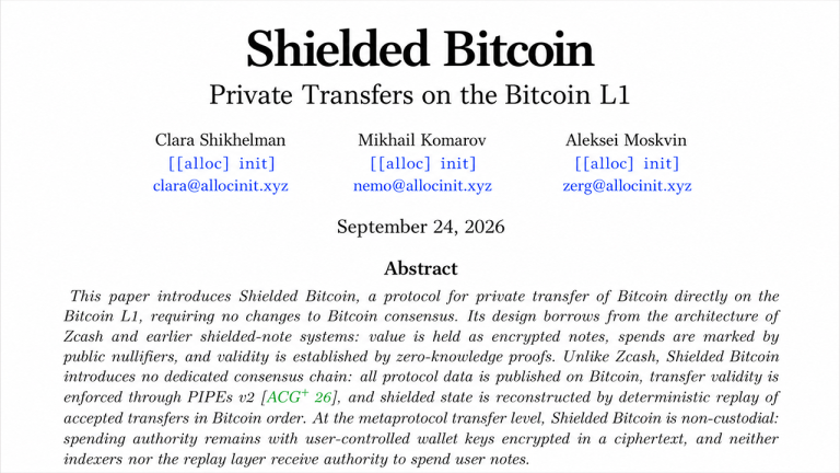 Đề xuất Bitcoin được bảo vệ nhằm mục đích mang lại quyền riêng tư cho Bitcoin L1