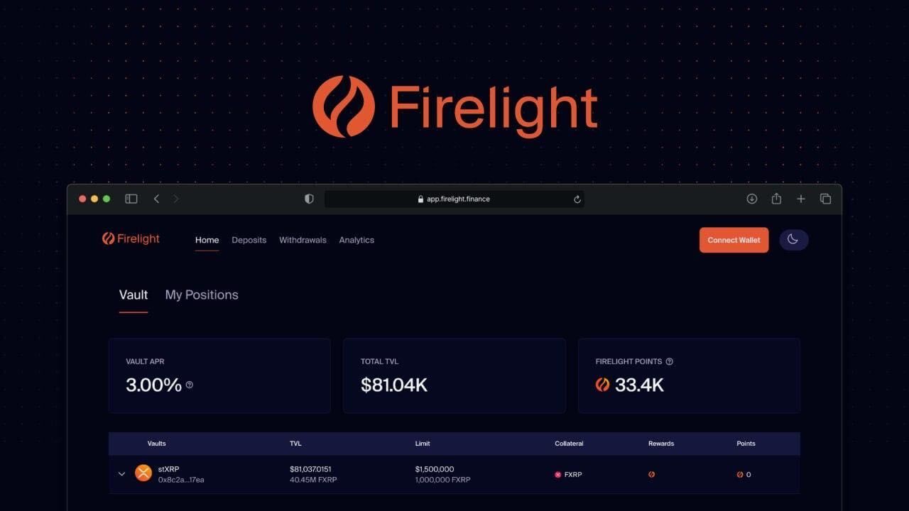 Firelight hoạt động với tính năng bảo vệ được tích hợp trong kho DeFi