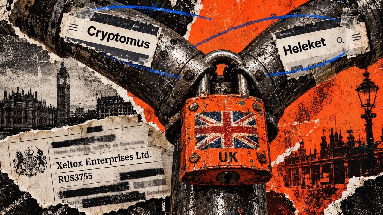 Việc chuyển từ Cryptomus sang Heleket để lại mục tiêu trừng phạt tương tự của Vương quốc Anh