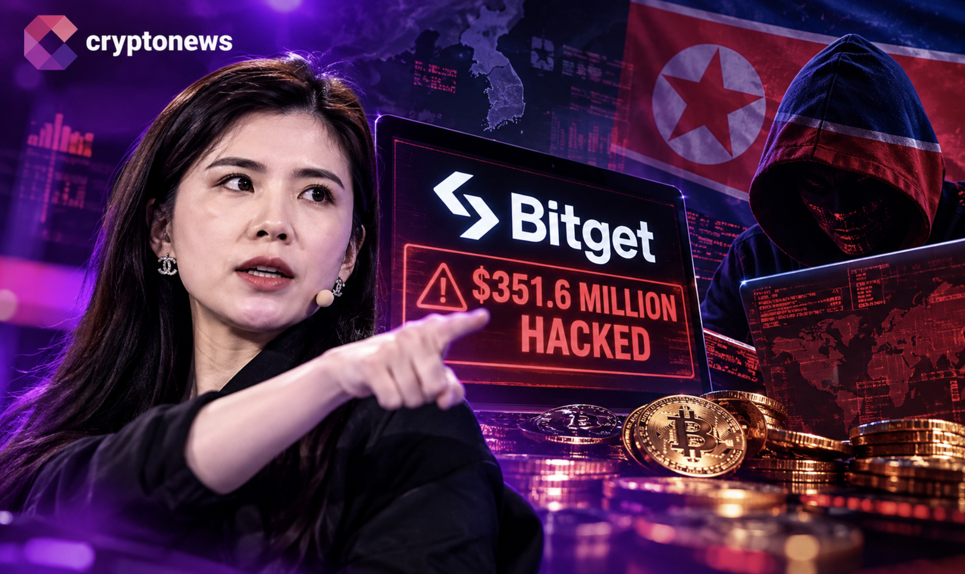 Vụ hack ví Bitget đánh cắp 351,6 triệu USD: Gracy Chen chỉ tay vào Triều Tiên