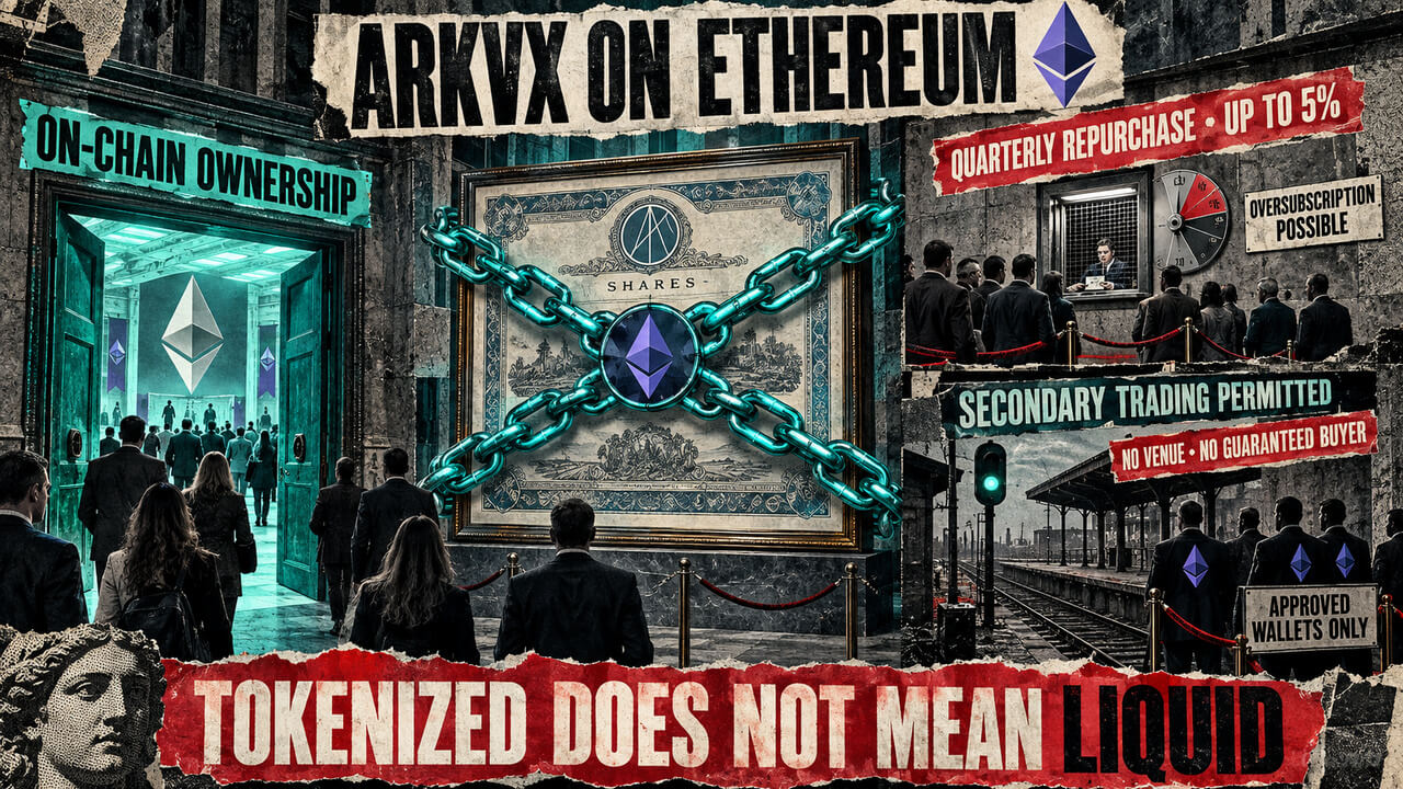 ARK hợp tác với Securitize để thành lập một quỹ đầu tư mạo hiểm trên Ethereum nhưng lại khóa các cửa thoát